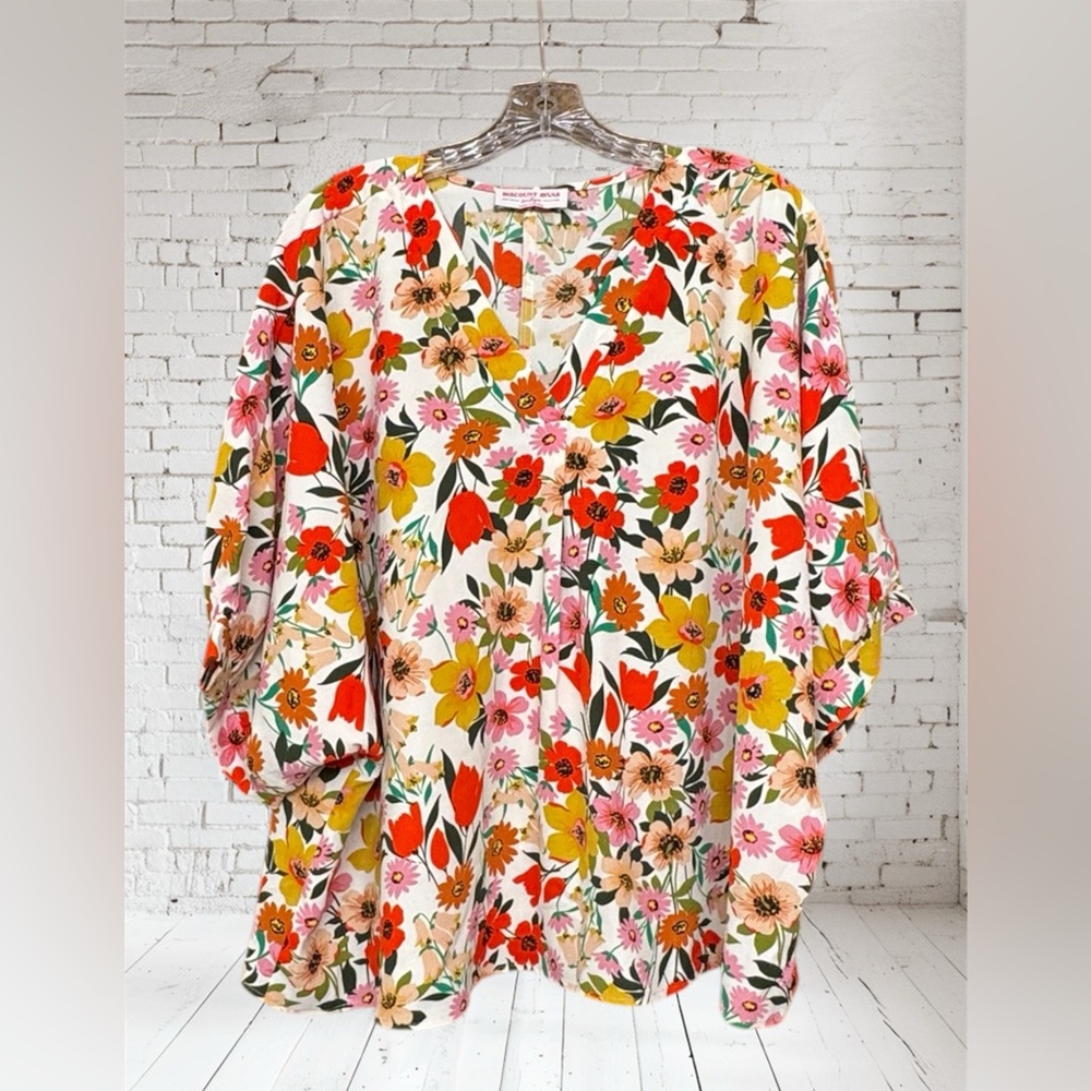 Air Flo Floral Women's Top with 3/4 sleeves - Multicolor
XL